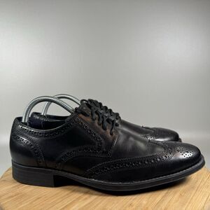 Cole Haan Copley Wingtip Derby Black Leather Men Shoes C13144‎ Size 8.5 M